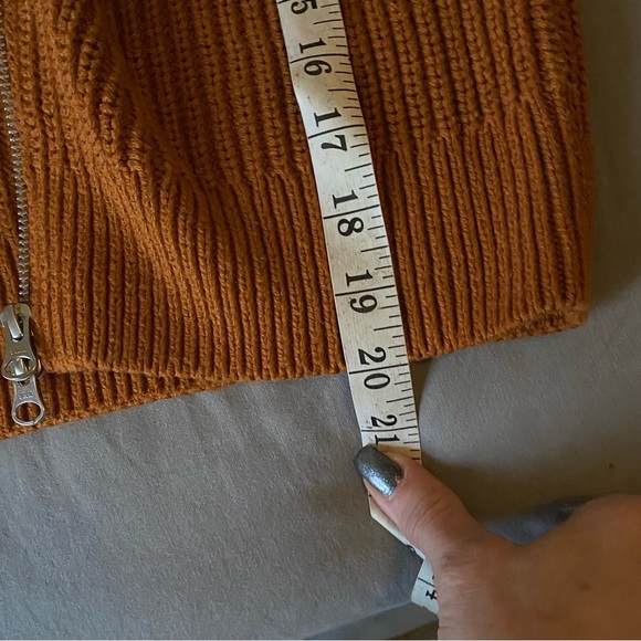 Everlane Chunky Knit Zip Cardigan Organic Cotton Toasted Almond Size XS - Picture 5 of 9